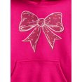 thumbnail image 2 of Wonder Nation Girls Fleece Hoodie and Wide Leg Sweatpants Set, 2-Piece, Sizes 4-18, 2 of 3