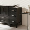 thumbnail image 2 of Eclife 12" Freestanding Bathroom Cabinet with 3 Drawers, Black, 2 of 9