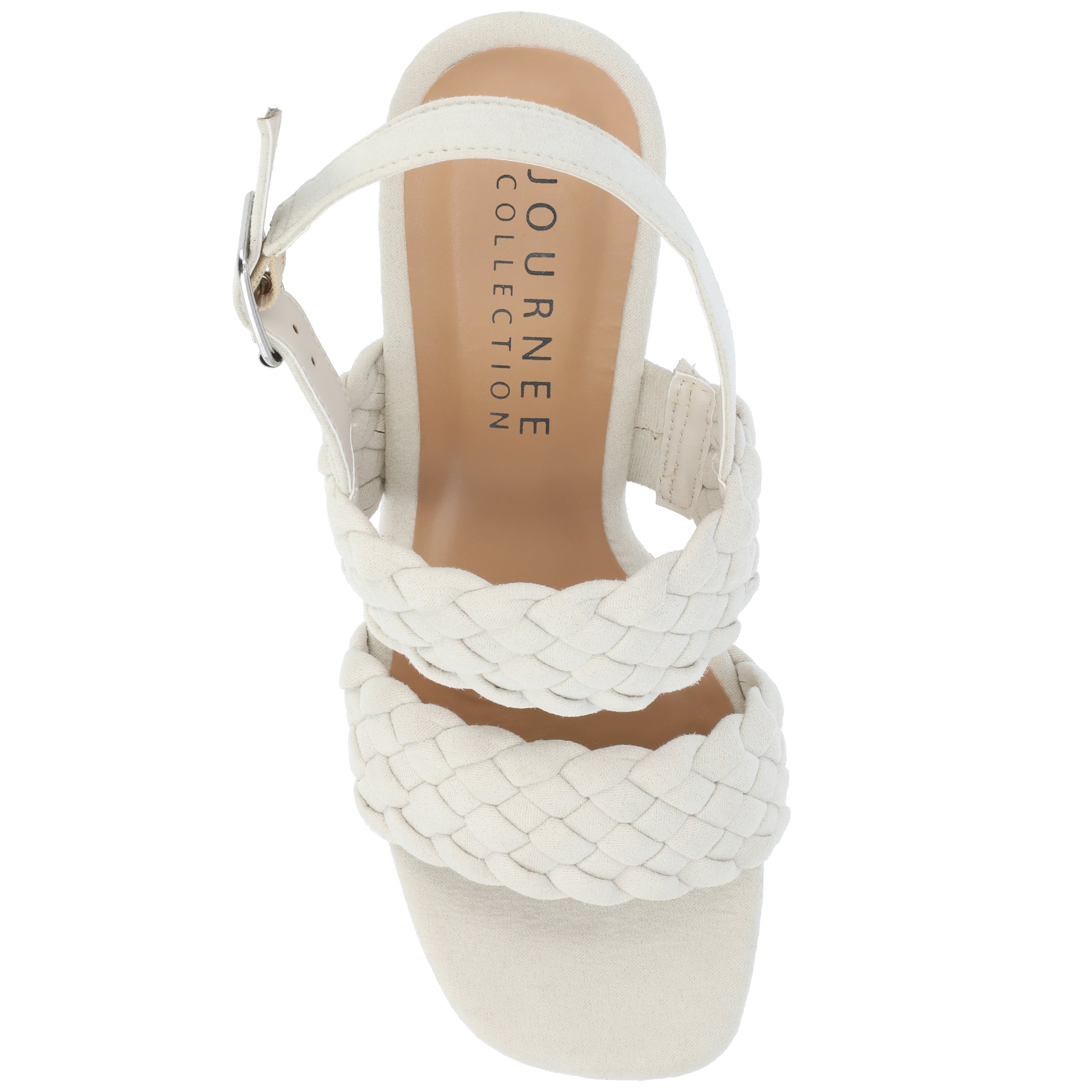 Journee Womens Ayvee Buckle Platform Wedge Sandals