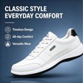 thumbnail image 3 of CHICVOMEY Comfort Sneakers for Men Lightweight Lace‑Up Walking Shoes Fashion Casual Sports Shoes Ideal for Walking & Outdoor Travel, 3 of 8