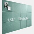 thumbnail image 1 of Tablero de corcho AkuDecor, tamaño grande, 48 x 36 cm, con 12 azulejos de fieltro, 1 of 6