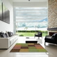 thumbnail image 7 of Ahgly Company Machine Washable Indoor Square Transitional Dark Golden Rod Brown Area Rugs, 3' Square, 7 of 7