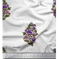 thumbnail image 1 of Soimoi Polyester Crepe Fabric Leaves & Floral Block Print Fabric by Yard 52 Inch Wide, 1 of 3