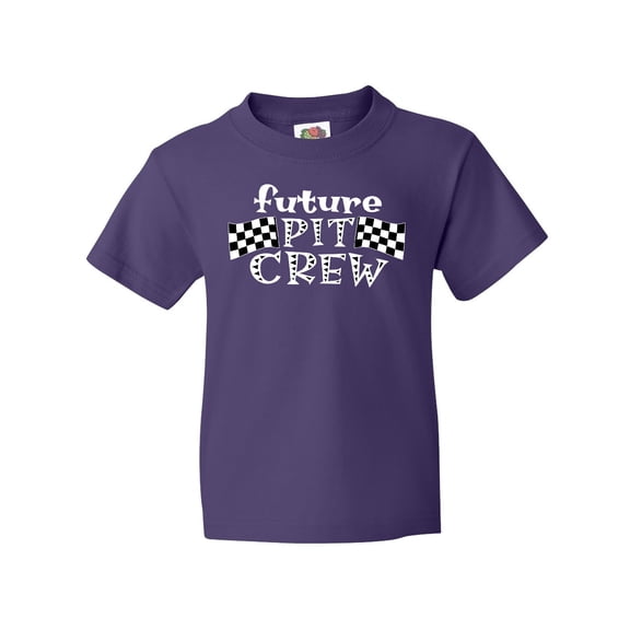 Inktastic Future Pit Crew Racing Flags Youth T-Shirt