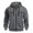 Dark Gray, variant on Mens Hoodie Sweatshirt Mens Pullovers Long Sleeved Full Zipper Pocket Drawstring Pullover Solid Color Casual Loose Fit Tops Festival Fall Winter Wear Dark Gray