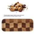 thumbnail image 3 of Tea Tray Grid Pattern, Solid Wood Black Walnut And  Square Checkered Plate Dinner Plate Tea Tray For Sushi Bread Desserts Fruit Snacks, 3 of 8