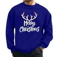 thumbnail image 2 of XDZJLR Christmas Sweatshirt For Men Autumn Winter Tops Xmas Graphic Vacation Themed Part Printing Hoodless Long Sleeve Pullover Crewneck Men's Sweatshirts Blue Xxxxl, 2 of 4