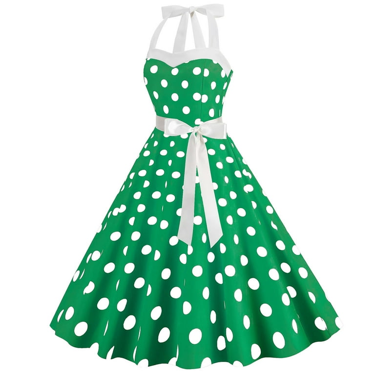 green emerald velvet dress Green 1950s Daisy Mesh Swing Dress main image 0