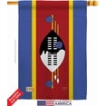 thumbnail image 2 of Breeze Decor 08289 Swaziland 2-Sided Vertical Impression House Flag - 28 x 40 in., 2 of 4