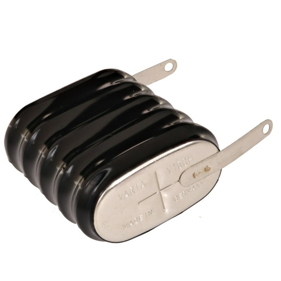 Exell 5/V150H 6V 150mAh NiMH Button Cell Battery with Tabs