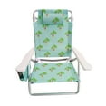 thumbnail image 2 of Bliss Hammocks Folding Beach Chair W/ Towel Rack & Cup Holder, 5 Reclining Positions, 275 Lb. Capacity (Palm Tree), 2 of 11