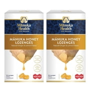 Manuka Health, Manuka Honey Lozenges, Natural Ginger & Lemon, MGO 400+ with Vitamin C, 15 each, Pack of 2