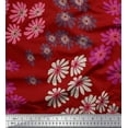 thumbnail image 1 of Soimoi Crepe Silk Fabric Artistic Flower Print Fabric by the Yard 42 Inch Wide, 1 of 3