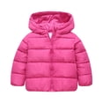 thumbnail image 2 of Wilark Toddler Girls Hooded Coats with Pockets Thickened Cute Casual Winter Long Sleeve Quilted Jacket Hot Pink 2, 2 of 9