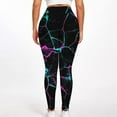 thumbnail image 3 of YUEHUA Women's Marble Print Honeycomb Yoga Leggings, Tummy Control Butt Lifting Pants, High Waist Compression Workout Tights, 3 of 6