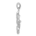 thumbnail image 2 of Silver Polished Cubic Zirconia Butterfly Charm, 2 of 4