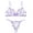 Purple, variant on Womens Matching Underwear and Bra Lace Mesh Bralettes Set Breathable V Neck Push Up Strappy Floral Embroidered Underwear 2 Piece Pink L