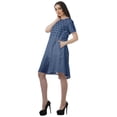thumbnail image 5 of Moomaya Short Sleeve Dresses Women Scoop Neckline Printed Dresses With Pockets, 5 of 6