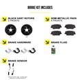 thumbnail image 2 of Hart Brakes Front Brakes and Rotors Kit |Front Brake Pads| Brake Rotors and Pads| Semi Metallic Brake Pads and Rotors| Hardware Kit and Brake Sensor - BHC1.63032.53, 2 of 7