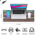 thumbnail image 5 of Long Mouse Pads for Desk,Brown Geometric Triangle Diamond Pattern Desk Mats on Top Of Desks, Desk Mouse Pad Extra Large with 3mm Non-Slip Base and Stitched Edge for Gaming,Office,Work,Home 31.5"x11.8", 5 of 6
