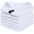 thumbnail image 1 of 100% Cotton Waffle Weave Kitchen Dish Cloths, Ultra Soft Absorbent Quick Drying Dish Towels, 12x12 Inches, 6-Pack, White, 1 of 7