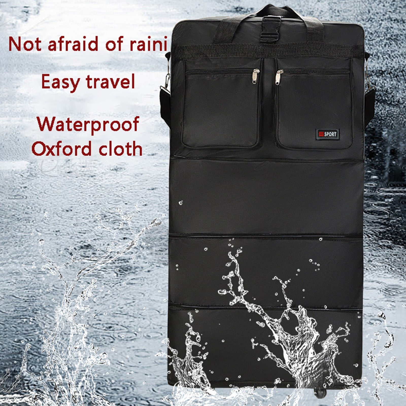 EKKIMIMI Large Capacity Aviation Checked Bag Large Capacity Study Abroad Suitcase Airplane Checked Bag Universal Wheel Folding Luggage Bag Travel Bottles for Toiletries Leak Proof