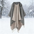 thumbnail image 2 of Cavosen Winter Shawl Wraps for Women Tassel Elegant Shawls Solid Soft Warm Open Front Scarves Trendy Everyday Wear, 2 of 5