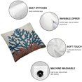 thumbnail image 6 of Acheng White Euro Pillowcases Pack of 2, Euro Size Pillow Covers, Coral, Sea Weeds, Beaded, Beach Style Euro Size Pillow Shams Easter - Blue Coral Treasure 18x18in, 6 of 7