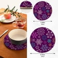 thumbnail image 3 of Table Trivets for Hot Dishes Colorful Snowflake Round Trivet Mat 2PCS Kitchen Potholders Heat Resistant Pot Holder for Bowl Teapot Home Decor Gifts, 3 of 7