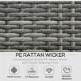 thumbnail image 3 of Grey 3-Piece Rattan Wicker Outdoor Conversation Set w/ Loveseats & Coffee Table for Patio, Garden, or Conservatory - Comfortable Seating, 3 of 7
