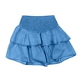 thumbnail image 5 of DHFJKG Women Summer Denim Skirt With Layered Ruffle Design Elastic Waist Mini Jean Skirts Flowy Versatile Skirt, 5 of 5