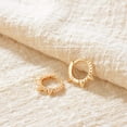 thumbnail image 4 of Valloey Rover 14K Gold Plated Dainty Shining Huggie Hoop Earrings for Women Jewelry Gift, 4 of 6