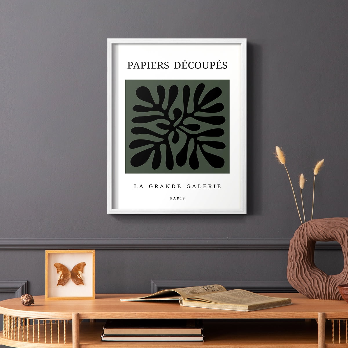 Matisse CCCXCIV in White Solid Wood 16 x 20 Framed Print