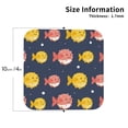 thumbnail image 2 of Zufioo Cute Puffer Fish Print Leather Coaster Set, Decorative PVC Coasters 4-pack - Scald and Stain-resistant, Suitable for Home, Cafes, Restaurants-Square, 2 of 6