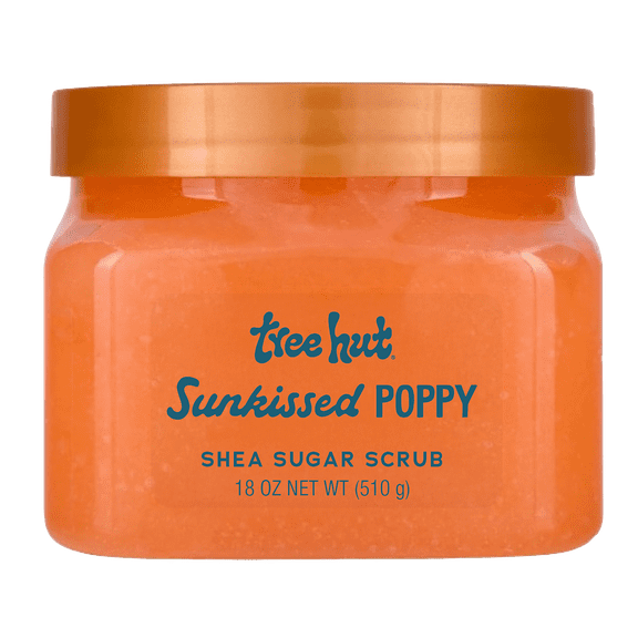 Tree Hut Sunkissed Poppy Shea Butter Sugar Body Scrub, 18 oz