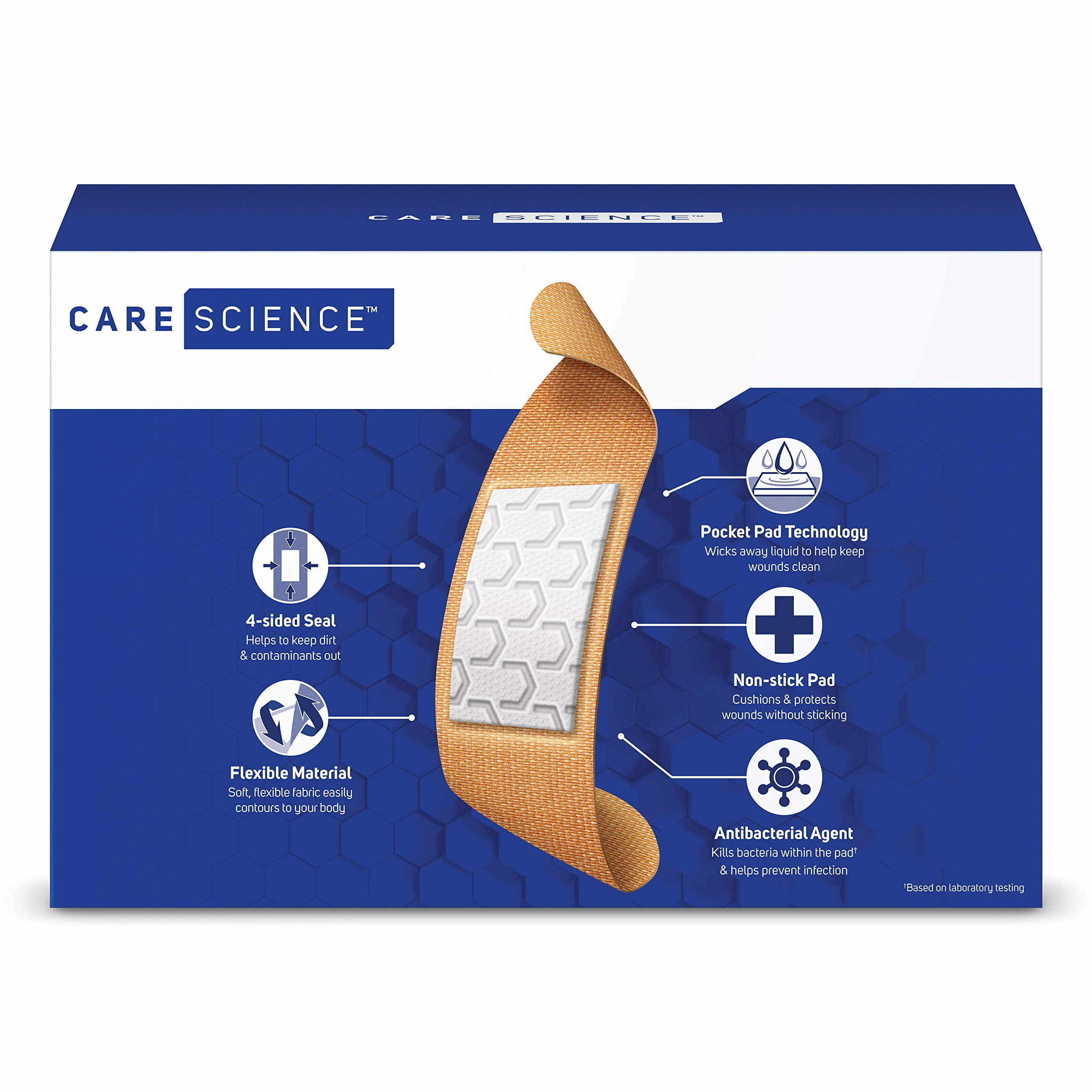 Care Science Fabric Adhesive Bandages, 200 Count Assorted Sizes | Flexible & Breathable Protection