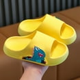 thumbnail image 2 of LNMQLPDBS Toddler Beach Shoes Girls Cute Cartoon Dinosaur Soft Sole Comfort Slip Non Slip Open Toe Shower Bathroom Slipper Sandals Water Shoes Ideal Kids Swim Shoes Yellow 6-6.5 Years, 2 of 4