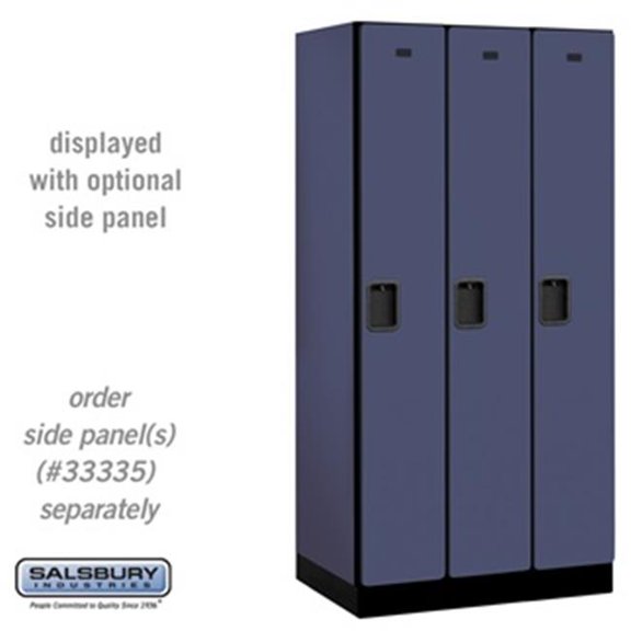Salsbury  12 in. Single Tier Designer Wood Locker - Blue - 3 x 6 ft. x 21 in.