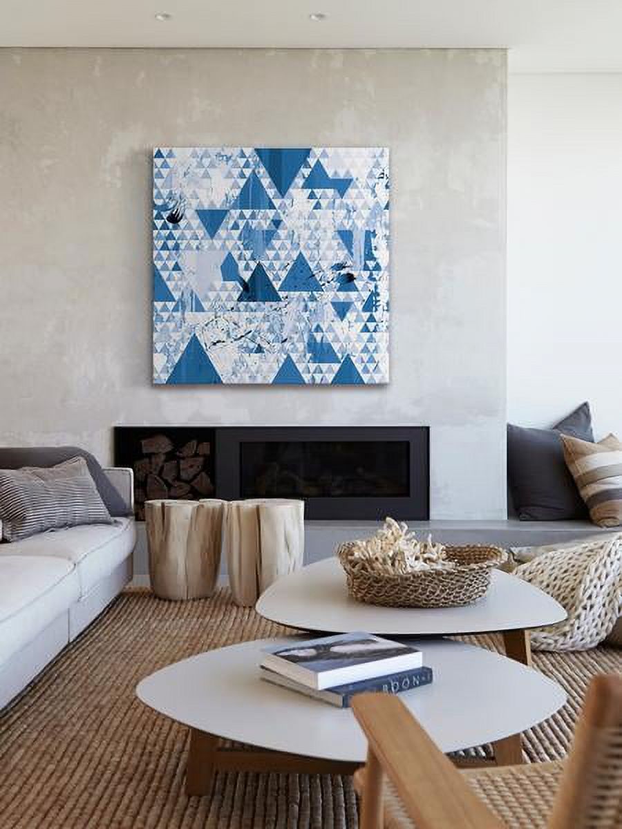 "Blue Diamonds" Painting Print on Wrapped Canvas