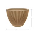thumbnail image 2 of Ecobo 16.9 inches tall Eco-Friendly Round Pot Planter,Garoa Indoor/Outdoor use,Durable,Versatile&Lightweight,Designed by Brazilian Artisans,Contemporary AllWeather Design-Orange, 2 of 4