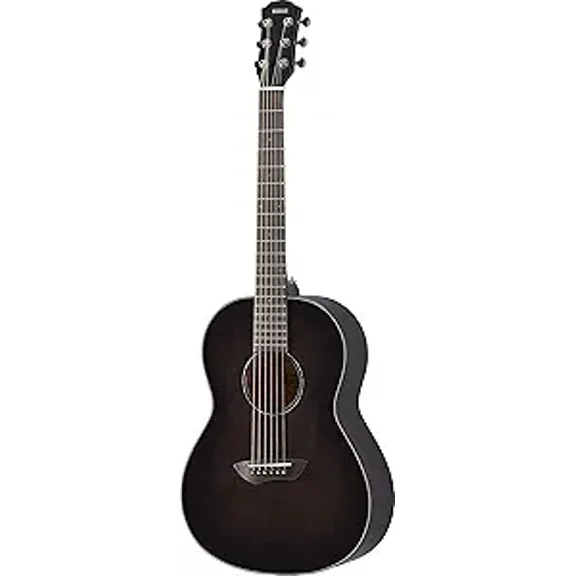 Yamaha CSF1M TBL Parlor Size Acoustic Guitar with Hard Gig Bag, Translucent Black