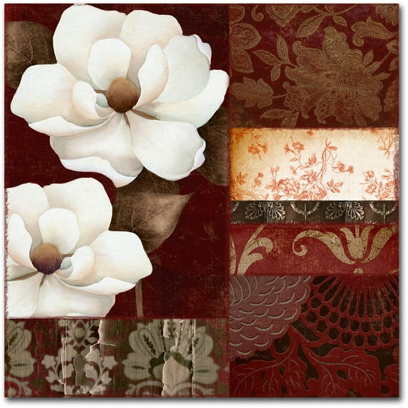 Trademark Fine Art "Flores Blancas III" Canvas Art by Color Bakery