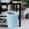thumbnail image 6 of Striped Open-Top Trash Can with Bag Retainer Ring,3-Gallon Plastic Waste Bin for Kitchen Bathroom Bedroom Office Living Room,Compact Durable Portable Garbage Organizer for Home Use-Blue, 6 of 6