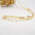 thumbnail image 3 of Ribbon HDST-HOME con cuentas de perlas doradas de 10 m, ribete de encaje y organza, 3 of 4