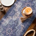 thumbnail image 4 of Retro Bohemia Table Runner 70 Inches Long,Southwest Ethnic Tribal Geometric Print Purple Cotton Linen Table Runners Dresser Scarves,Fabric Tabletop Scarf Furniture Cover for Home Dinner Party 13"x70", 4 of 9