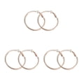 thumbnail image 2 of Pendientes de Aro Grande Qarigey de Oro Rosa para Mujer Círculo Liso, 2 of 6