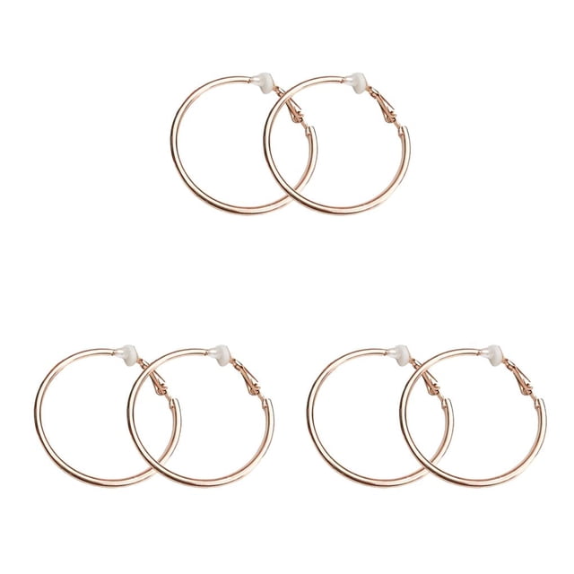 Sonducket 1 par de suministros de joyería, aro grande decorativo, pendiente para mujer, círculo liso, decoración sencilla para mujer, 4cm sin Type1 NO1