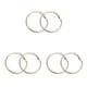 thumbnail image 2 of Pendientes de Aro Grande Qarigey de Oro Rosa para Mujer Círculo Liso, 2 of 6