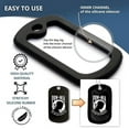 thumbnail image 4 of PinMart Military Dog Tag Silencer – Silicone Rubber ID Tag Protector – Tag Edge Bumper Prevents Noise & Scratching, Black - 5 PACK, 4 of 7