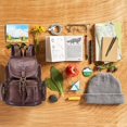 thumbnail image 4 of Mochila antirrobo para mujer Mochilas para mujer Monederos Mochilas de cuero sintético Mochila escolar impermeable Mochila de hombro Mochila escolar Mochila de ocio color café, 4 of 4